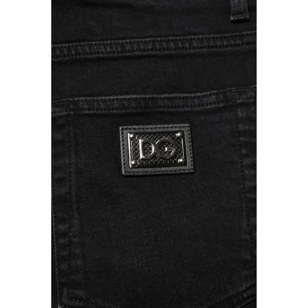 Dolce & Gabbana Black Cotton Skinny Denim Jeans - Picture 6 of 8